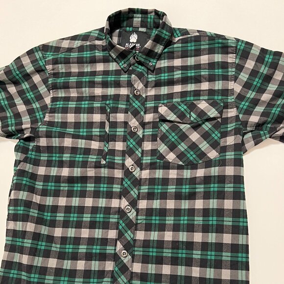 Alaskan Hardgear Flannel Shirt Duluth Trading Gorpcore Green Men's size Large - Picture 1 of 6